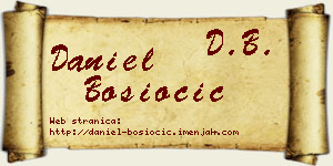 Daniel Bosiočić vizit kartica